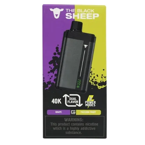 Vape Descartável The Black Sheep Switch 40K Uva/Maracujá