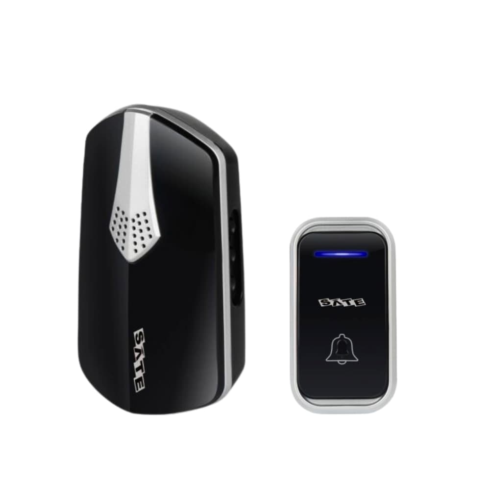 Timbre Sem Fio Satellite A-Db01 100M 12V Bivolt Preto