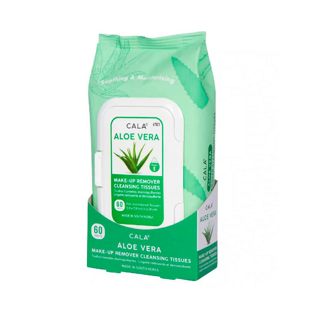Toalhita Desmaquilhante Cala Aloe Vera 60 Peças