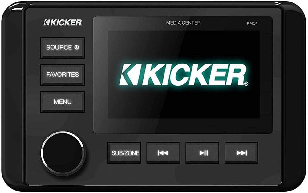 Rádio Kicker Kmc4 Marine USB/AUX/FM/BT