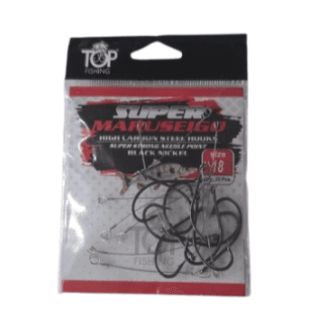 Anzol Top Fishing Encastrado T18/10PCS Black Nickel