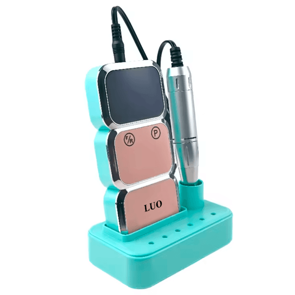 Torno para Unhas Luo Lu-4679 36W Recarregável 45000RPM 110-240V ~ 50/60Hz Verde/Rosa