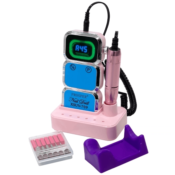 Torno para Unhas Prosper Xsuv-709 36W Recarregável 2600mAh 110-240V ~ 50/60Hz Rosa