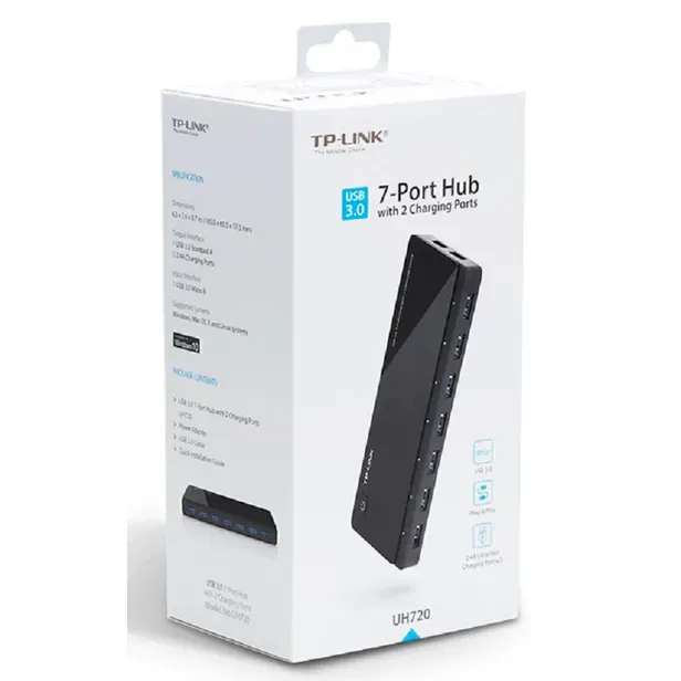 Hub Tp-Link UH720(UN) 3.0 USB 7 Portas +2 Porta Carga