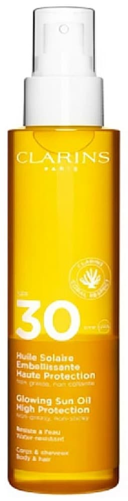 Tratamento para Corpo e Pescoço Clarins Huile Solaire Embellissante FPS30 - 150mL