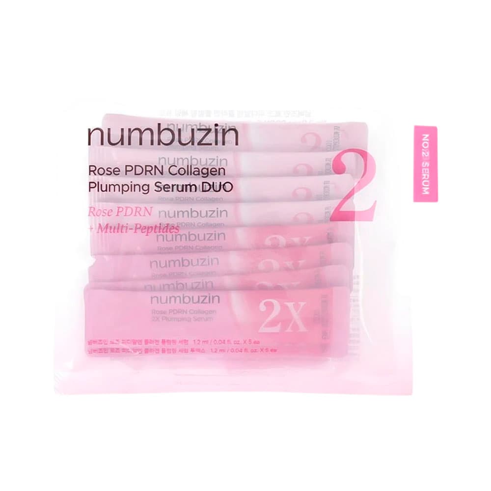 Sérum Numbuzin N°2 & 2X Rose Pdrn Collagen Plumping Serum Duo 5 Peças