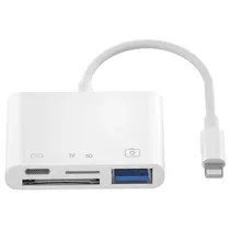 Adaptador Trove Rxy-033 iPhone 4 Em 1 Lightning/TF/SD/USB