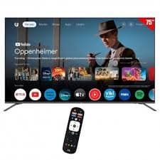 TV QLED 75" Mtek MKQ75FSGU 4K Smart Google Wi-Fi Bluetooth