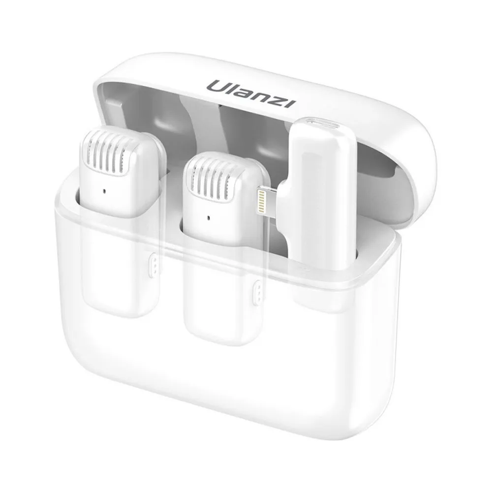 Microfone Sem Fio Ulanzi J-12 Lightning Branco