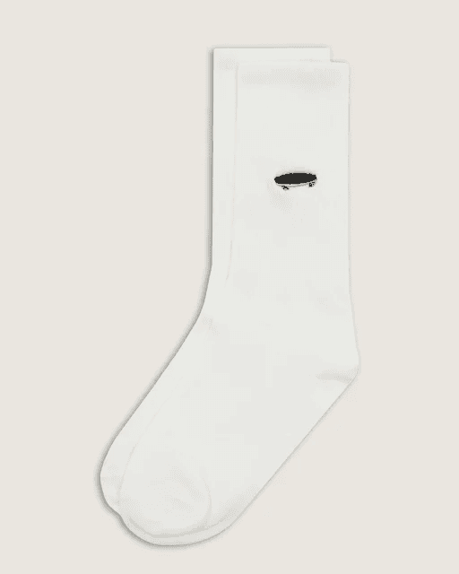 Meias Vans Salton Crew Unisex (M) Branco Tam. M