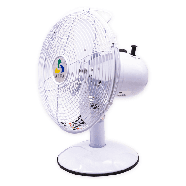 Ventilador de Mesa Alfa Dk-17C-2 Rotativo com 3 Velocidades 10" 30W 220-240V ~ 50Hz Branco
