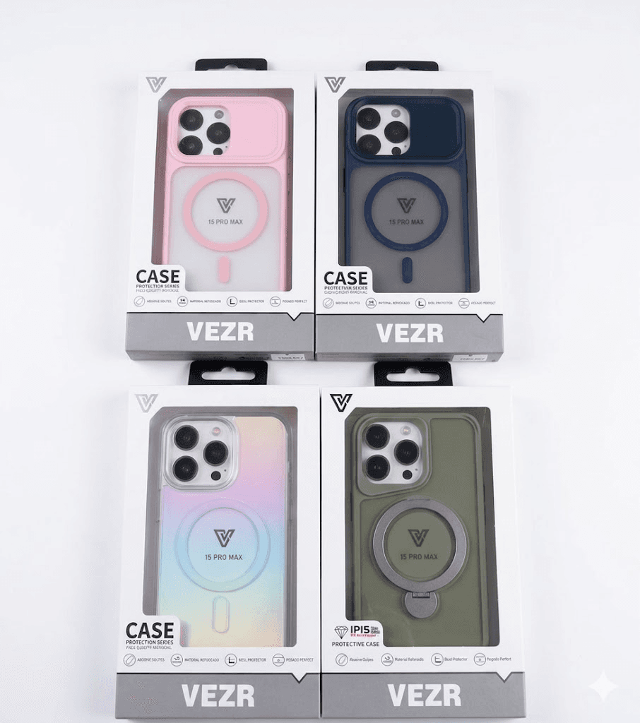 Capa Protetora Vezr para iPhone 15 Pro Max Várias Cores