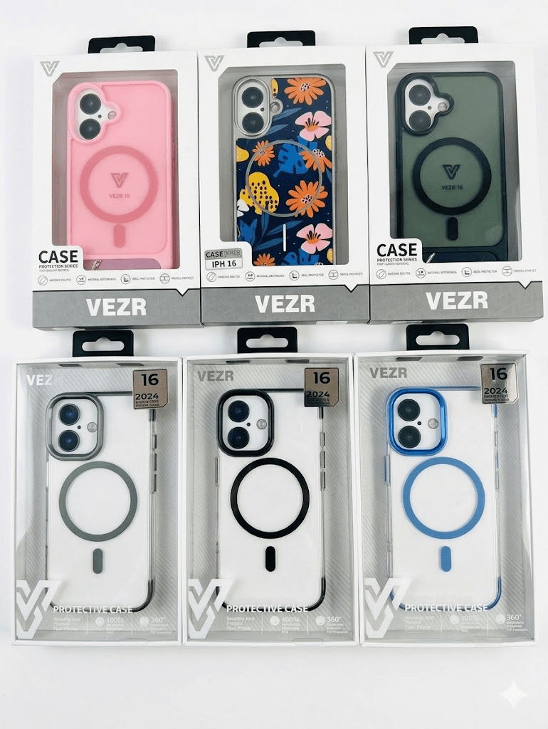 Capa Protetora Vezr para iPhone 16 Várias Cores
