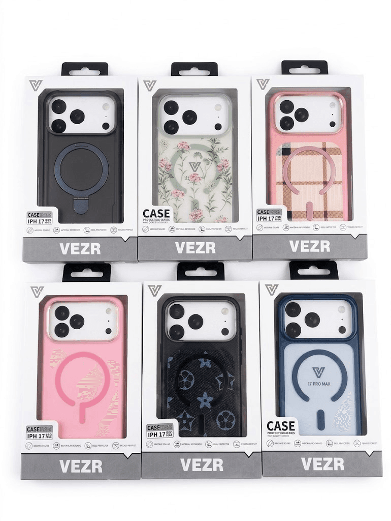 Capa Vezr Protetora para iPhone 17 Pro Max Vários Cores
