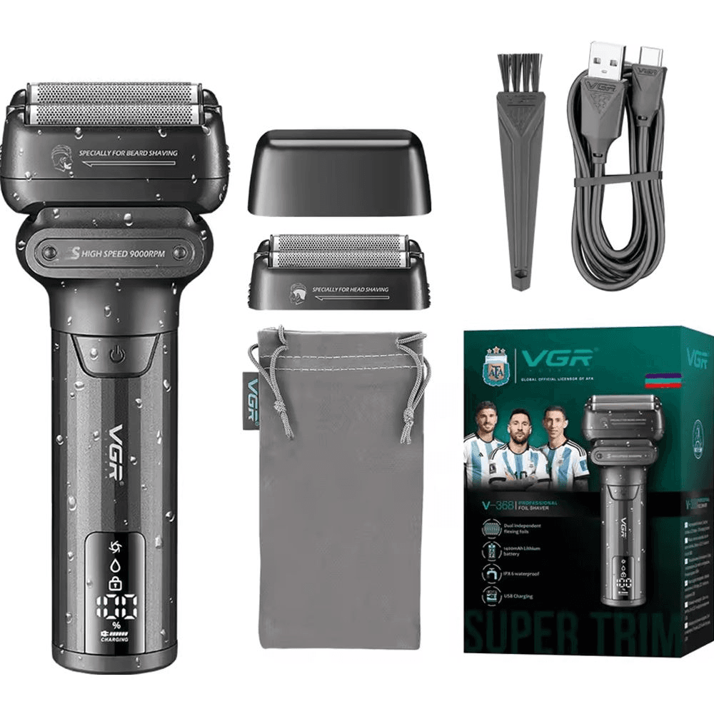 Cortador de Pelo Vgr Voyager V-368 USB Recarregável Preto