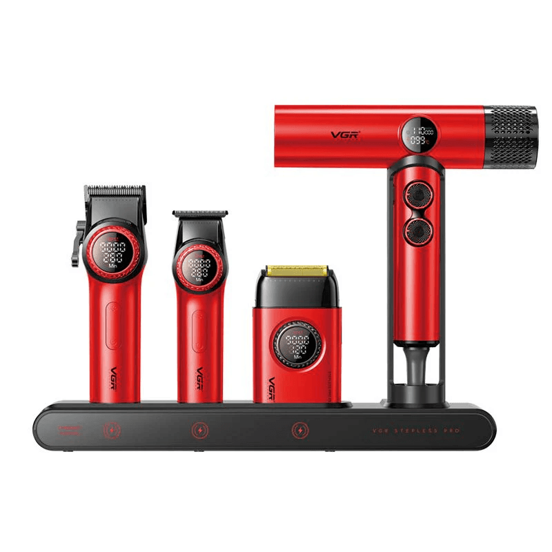 Ferramentas Vgr Set Cortador De Pelo Stepless Pro 4En1 220V 50/60Hz