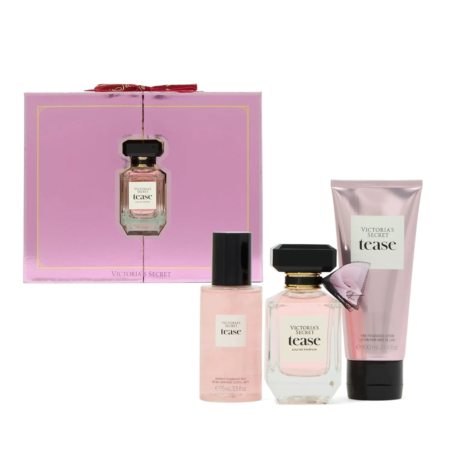 Perfume Victoria'S Secret Kit Tease Life Is Delicious 100ml+50ml+75ml