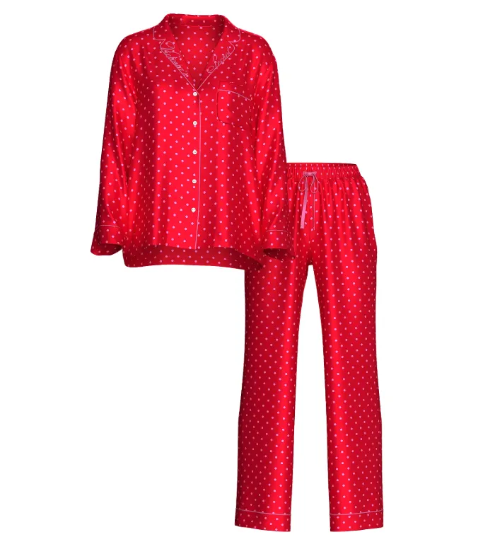 Victoria's Secret Pijama com Calça Vermelha com Pontos Tam. Xs