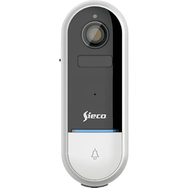Videoporteiro Sieco S42 Campainha Wifi 1080P Branco/Preto