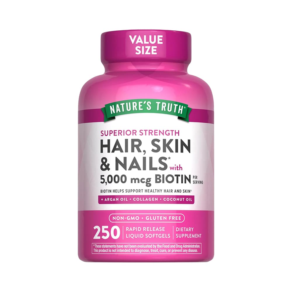 Vitaminas Nature's Truth Hair, Skin & Nails 5000 Mcg 250 Softgels
