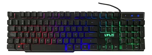 Teclado Vivitar Lvlup Lu734-Noc-T53-12 Gaming Negro