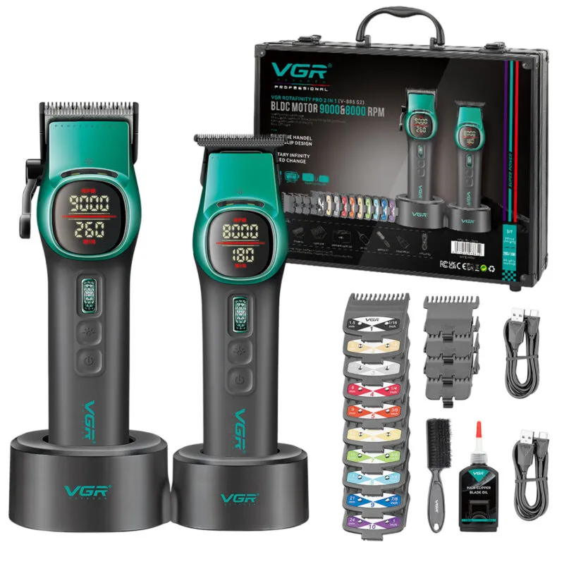 Cortador de Pelo Voyager V-885 S2 USB/Rec. 2Em1 Verde