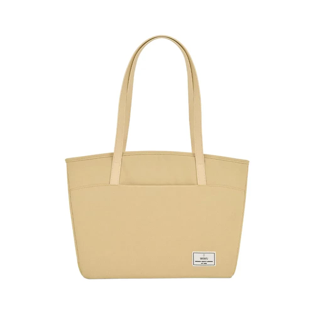 Bolsa Tote Wiwu Ora para Notebook 14" Bege