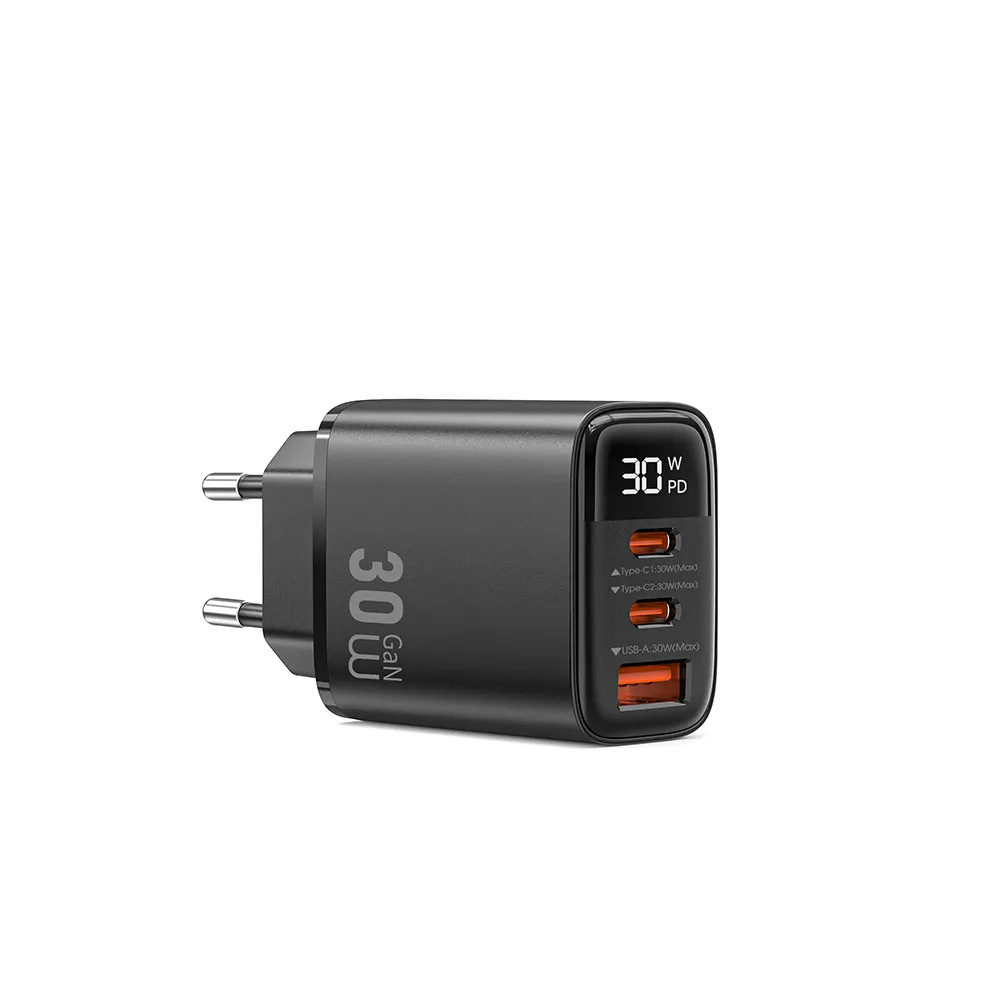 Carregador Wiwu Wi-G010 Firefly USB-A/USB-C 30W Preto