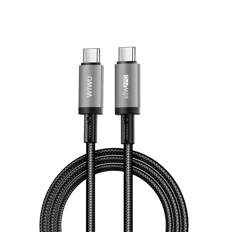 Cabo Wiwu USB-C A USB-C Cinza