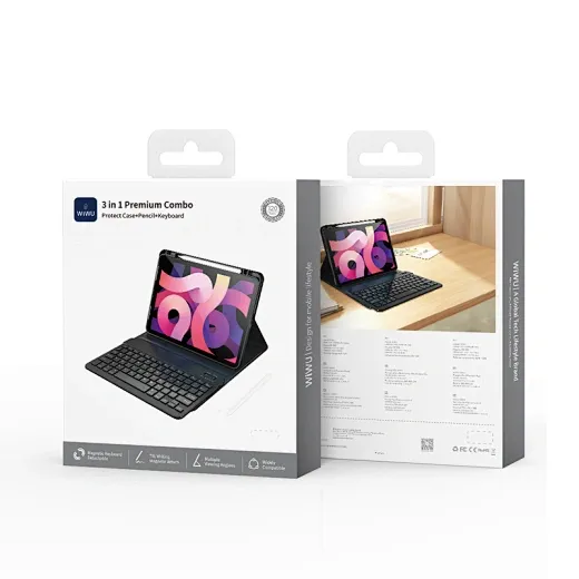 Capa Wiwu Mk-006 3Em1 para iPad 10.9/11" com Teclado e Suporte para Pencil
