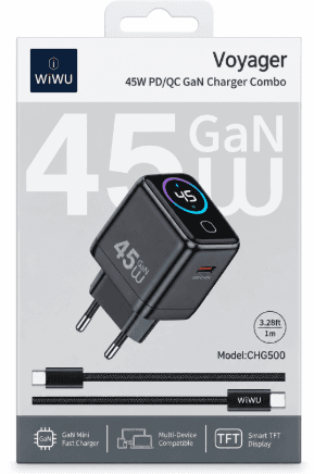 Wiwu Cargador CHG500 Combo 45W Grey