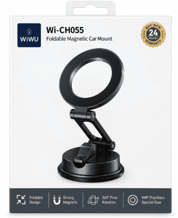 Wiwu Soporte Magnetico P/auto Black CH055