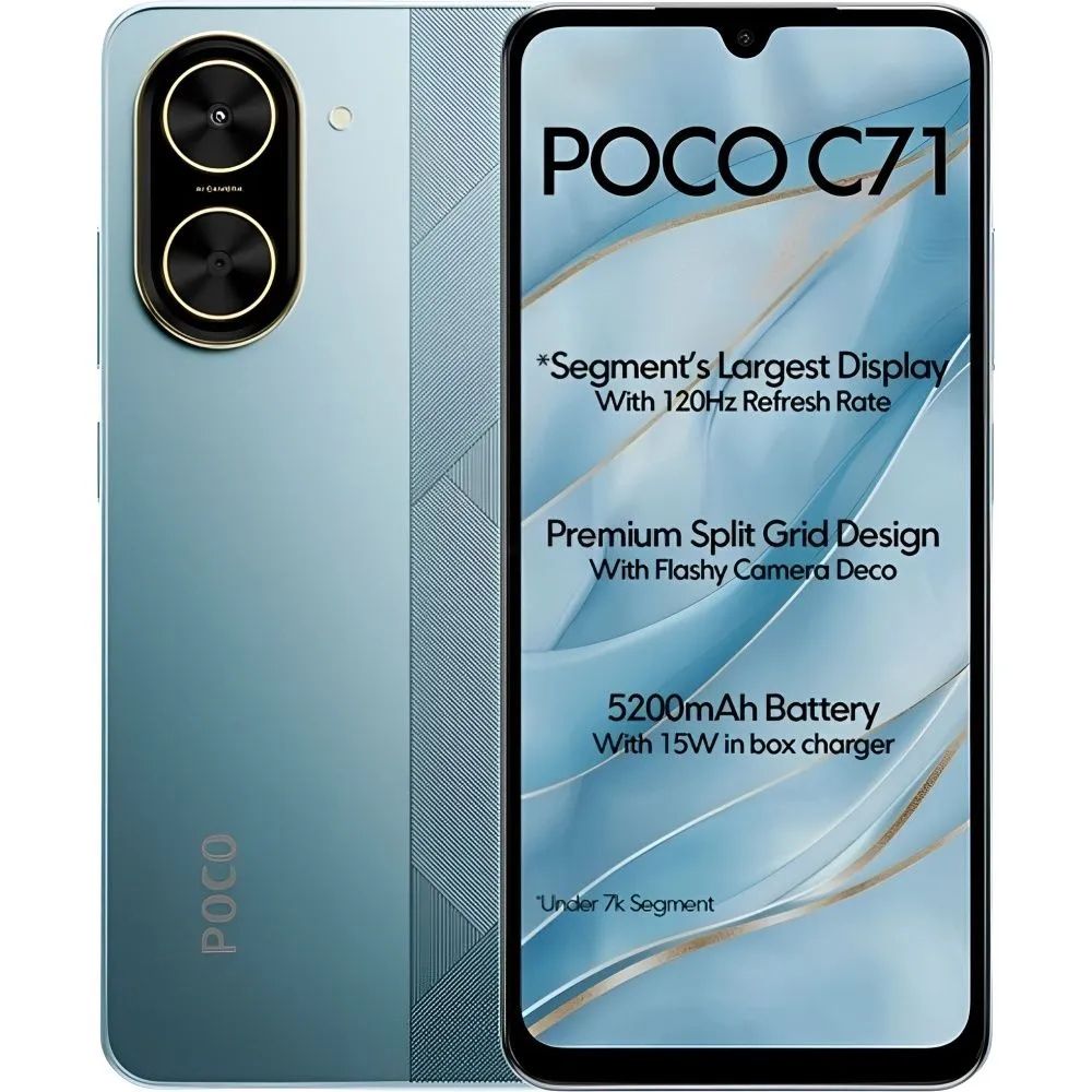Celular Xiaomi Poco C71 Dual Chip LTE 3/64GB Azul 15W