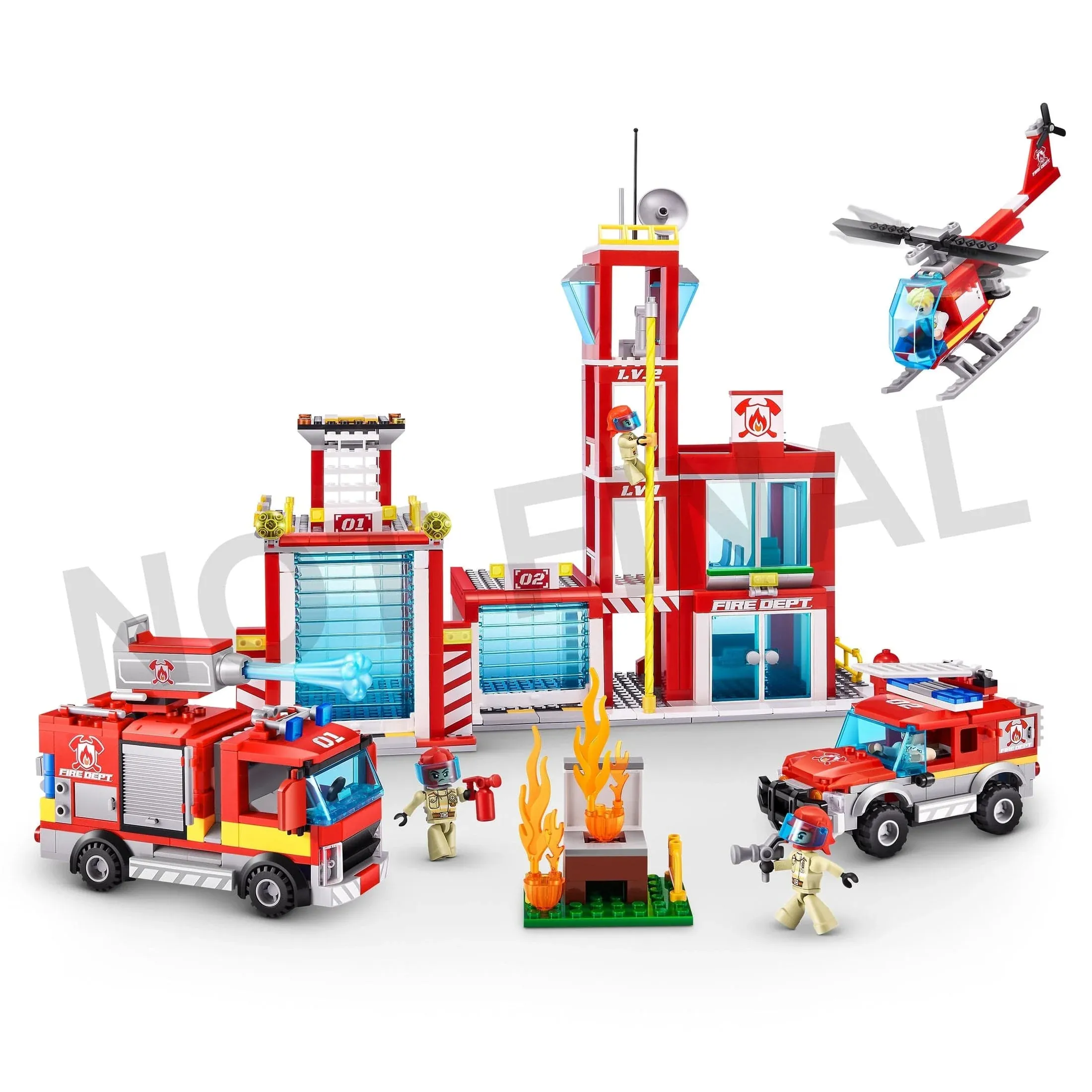 Blocos de Montar Zuru Max City Adventure Estacion de Bomberos 976PZS