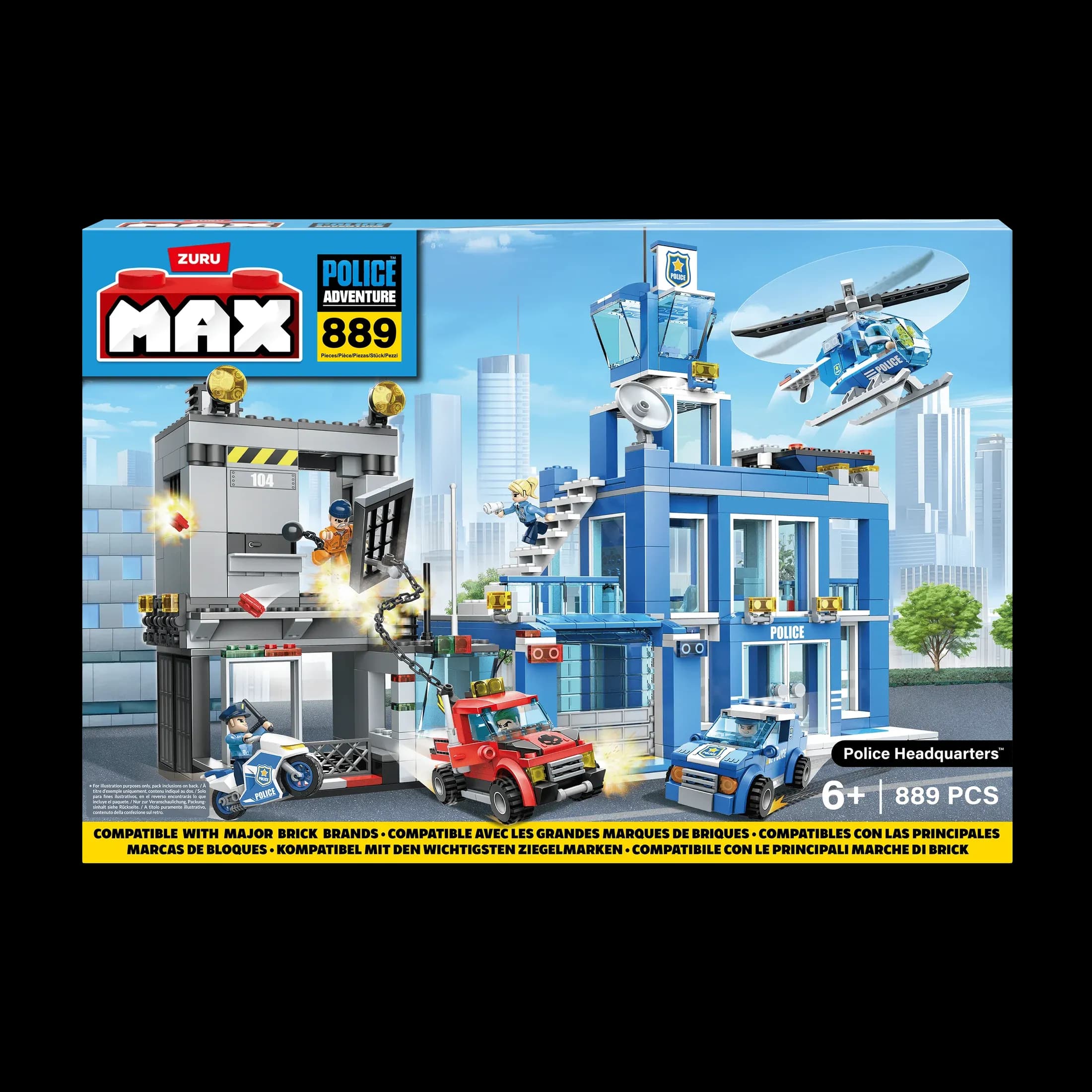 Bloco de Montar Zuru Max City Adventure Cuartel Policia 889PZS